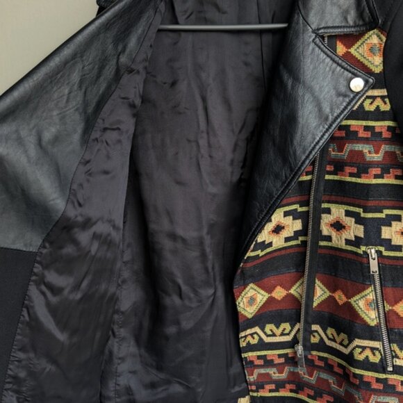 Zara Aztec Print Tapestry Moto Jacket - Picture 7 of 7